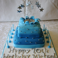 70Th Birthday Sponge covered in fondant