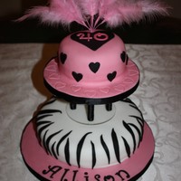 40Th Birthday Sponge covered in fondant