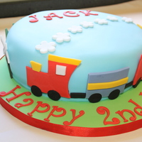 Train Sponge covered in fondant