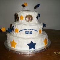 American Legion buttercream, fondant, edible images