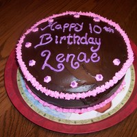 Birthday Cake Just a quick chocolate layer cake for my daughter's birthday. She didn't have a big party this year, so I stuck with simple.