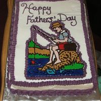 Fathers' Day Cake For My Hubby this cake represents a lot of firsts for me .... 1st FBCT, 1st 1/2 and 1/2 cake although it is more like 3/4 chocolate and 1/4 marshmallow...