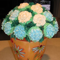 Love Is In Bloom I made this for a bridal shower where the theme was "Love is in Bloom". I tried to go with hydrangea and roses for the types of...