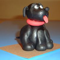 Black Dog modelling paste dog. thank you aine2 for your tutorial on you-tube
