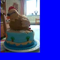 Chicken Of The Sea Cake this cake was for a friend of mine and the goal was to combine her 2 favorite things in the world... chickens and the beach lol i think i...