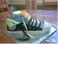 Sneaker Cake this was a replica of the sneaker my friend got for his birthday. he asked for these strange sneaker-inside-a-sneaker and we gave him this...