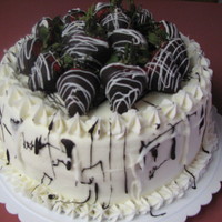 Chocolate Covered Strawberry Cake 