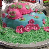 Lady Bug "garden" Birthday Cake 
