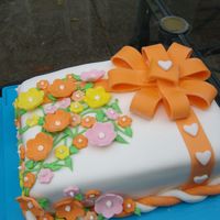 My Very 1St Fondant Decorated Cake Cake covered in fondant, and decorations are fondant. I was actually very happy with the way it turned out, but I used store bought fondant...