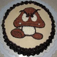 Goomba Cake This was another cake I did just for practice. I was unsatisfied with how my stars came out on the last cake, so I decided to try again...