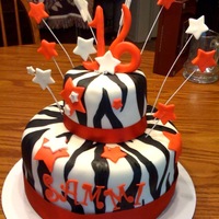 Sweet Sixteen White cake with buttercream and painted MMF and MMF decor. Inspired by a photo from the birthday girl- I have no idea whom to credit with...