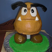 Goomba Cake This was my first attempt at making a carved 3D cake. It's a Goomba [an evil mushroom man] from the Super Mario Bros. Thanks to...