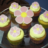 Spring Cupcakes! I saw these cupcakes on Bakerella [I just love that lady!] and decided to make some! It was my first time playing with candy melts. I think...
