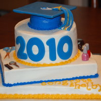 High School Graduation Cake I did this cake for my cousin's graduation. She is going to Cosmetology School in the fall, so I made the hair dryer, scissors, etc....