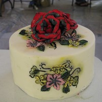 Cake Tatooing Cake dummy made in a class with Becky Rink. It's called cake tatooing. Becky is wonderful and so talented!