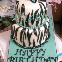 Zebra And Turquois Another zebra cake w/FOX on it. The young girls seem to love this. Hot Cocoa cake w/chocolate creamy frosting under mmf. 8' and 6'...
