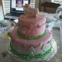 Precious Moments I also got this idea which you can tell from the background on my laptop.. She loved also. 6in 10in with strawberries filling and fondant...