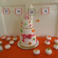 Girls 6Th Birthday Cake I did this cake for a friend. The tiers were chocolate w/ vanilla buttercream, vanilla w/ raspberry filling, chocolate w/ raspberry filling...