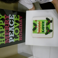 Holiday Cake For Bloomingdale's Tasting Event This cake was to have their holiday logo and a few decorations. The event went great and I wish I had made a bigger cake. The 1st event I...