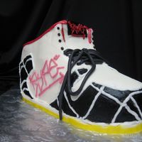 Rype Shoe This is a replica of one of my brother's shoes! It sure is an ugly shoe, but the cake turned out pretty cool! It's my first 3D...