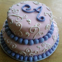 Monogram Cake Just an easy cake I made for a friend.