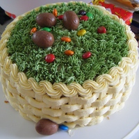 Basket Weave Easter Birthday Cake 