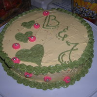 Buttercream Cake For my bro and his girlfriend. Buttercream began to melt. It was delicious though.