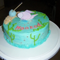 Groom's Cake For my bro Chris. Last minute decoration. Thanks cc for the inspiration. The cake was delicious, it was a spice cake (raisins, nutmeg,...