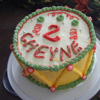 Chocolate Vanilla Buttercream for my nephew Cheyne. One of my first cake