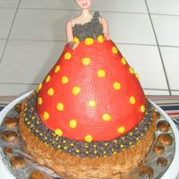 Vanilla- Choco Barbie Not a class cake actually, but still my first barbie cake and first time basket waeve