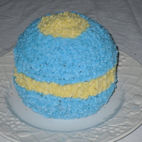 Ball This is ball in colors blue and yellow. which I turned into a rattle at the shower, sorry I forgot my camera I'm hoping that a guest...