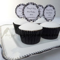 Black And White Wedding Cupcakes 