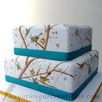 Hand Painted Chinoiserie Birds 