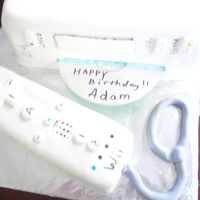 Nintendo Wii choc cake van bc with mmf. thanks for the inspiration cc!!!for a boys 8th bday