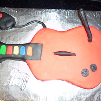 Guitar Hero chocolate cake, bc and rolled fondantfor my brothers 20 something birthday!!