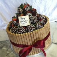 Chocolate Covered Strawberry Cake This was a gift for my dad. Thanks for looking :)