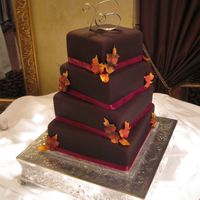 Cotillion Events Wedding Cake Cincinnati Oh Square Cake Wedding cake Cincinnati OH. Square Brown Chocolate Cake. Madison Reception Hall