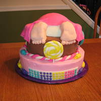 So Sweet Baby Shower White Velvet and WASC cake. Theme for the shower was So Sweet.