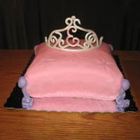 Princess Pillow A princess pillow for princess Evelyn. Gumpaste Tiara. WASC covered in MMF.