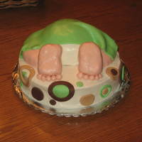 Baby Rump Cake - Neutral I saw this out here, and I had to make it. The cake matches the nursery for the baby. WASC base, Darn Good Chocolate rump! TFL!