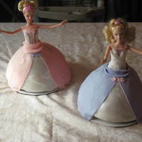 Twins Princess Cakes Princess cakes for 5 year old twins. Wonder mold was used for the base.
