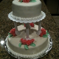 Two Tier First two tier cake. MMFondant