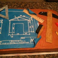 Drafter My dad is a drafter but is always fixing things around the house too. For his 60th birthday, I made this cake of a blueprint with some of...