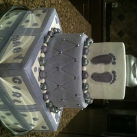 Baby Shower For my friend's baby shower. Everything edible except the ducky on top. one layer was chocolate with cream cheese filling another...