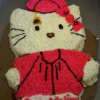 Hello Kitty Grad This was one of those "last minute" requests"... less than 48 hours actually. No cake pan, had to draw the template and...