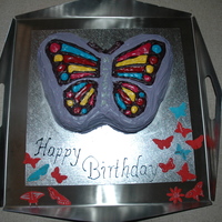 Butterfly This was for a friends daughters 8th bday - she just wanted a purple butterfly cake!!!!