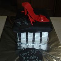 Shoes!!! I made this for my Aunty's 50th Birthday.It was my first time using RTR fondant!!!