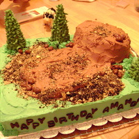 My First Theme Cake A guy I work with wanted a "mudding" cake for his daughter. This is what I came up with (he was supplying the truck). I make a...