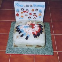 Rugby Cake I made this for a friend as her son was a rugby fan,and she wanted a cake with a rugby theme.