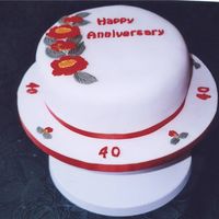 40Th Anniversary Cake It's not often I get a man asking if I could make him a cake for his wife, as it was his 40th Anniversary and he wanted to surprise...